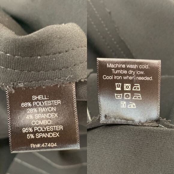 Norma Kamali Pinstripe Blazer Women $ Black Stretch Tailored Workwear Jacket - Picture 11 of 13